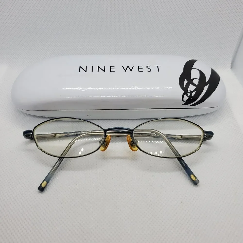 Nine West Blue Prescription Glasses Frames & Case